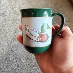 Vintage Otagiri Japan Mallard Duck Mug Green Gibson‎ Greeting Cards Ceramic